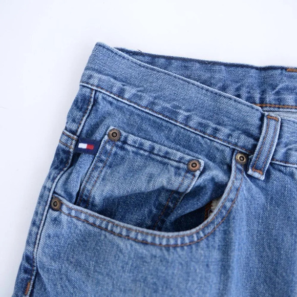 Tommy Hilfiger Vintage 90's Y2K Wide Leg Jeans ~Blue ~36/30 - Picture 10 of 16